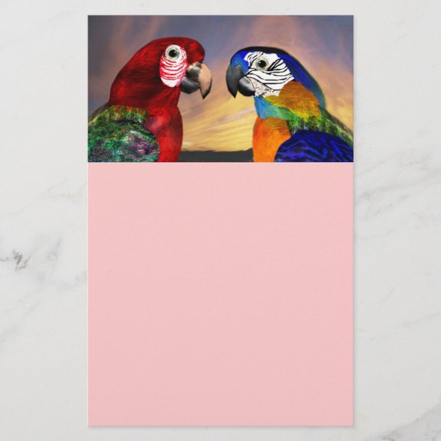 HYPER-DELAR/RED- OCH BLÅARA,rosa Brevpapper (Framsida)