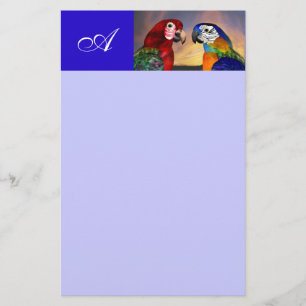 HYPER-DELAR / RED OCH BLUE ARA MONOGRAM BREVPAPPER