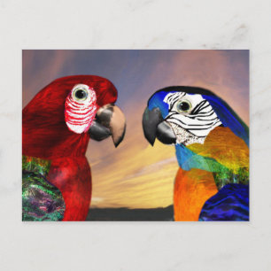 HYPER-DELAR/RÖDA- OCH BLÅARA VYKORT