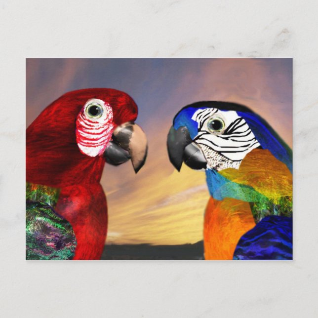 HYPER-DELAR/RÖDA- OCH BLÅARA VYKORT (Framsida)