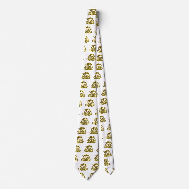 HYPER DRAGON / Guld keltiska knop,Vita Slips (Framsida)