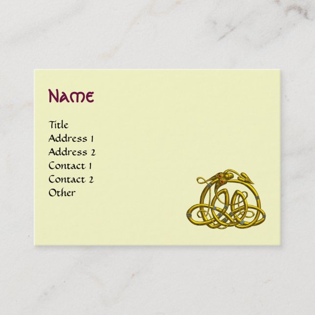 HYPER DRAGON MONOGRAM VISITKORT (Framsida)