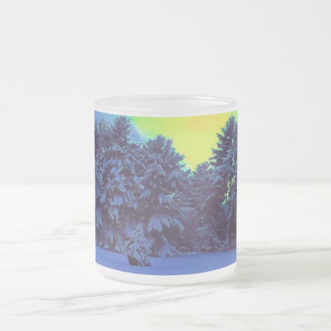 Hyper färgvinter frostad glasmugg (Center)