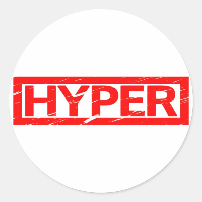 Hyper Frimärke Runt Klistermärke (Framsida)