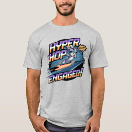 Hyper Hop Engagerad – Retro Gamer Kanin Hastighets T Shirt
