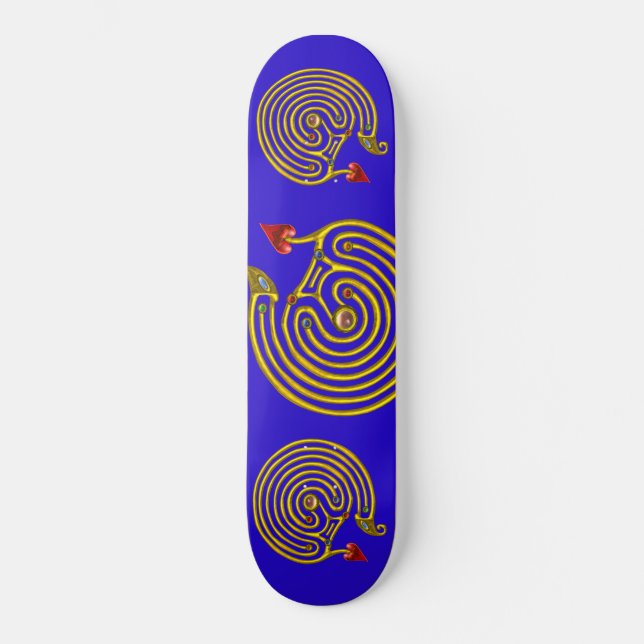 HYPER LABYRINTH, blå Mini Skateboard Bräda 18,7 Cm (Framsida)