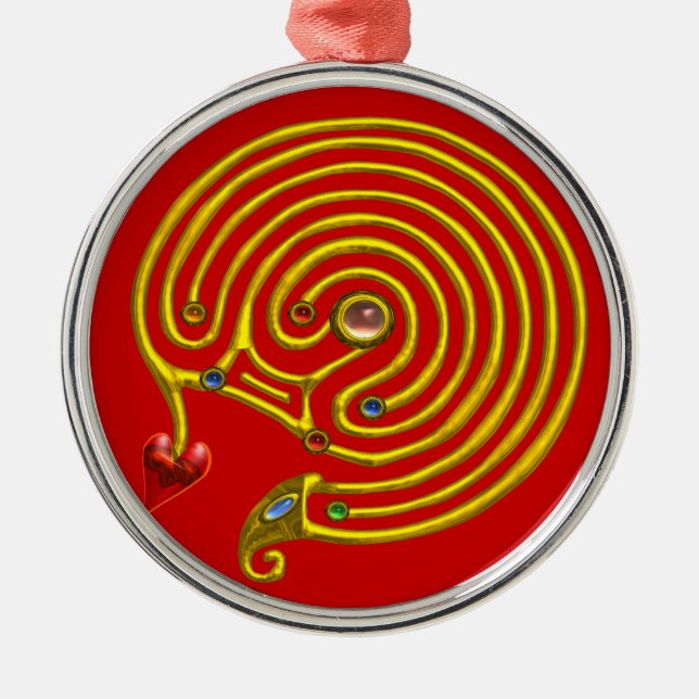 HYPER LABYRINTH Red Julgransprydnad Metall (Framsidan)