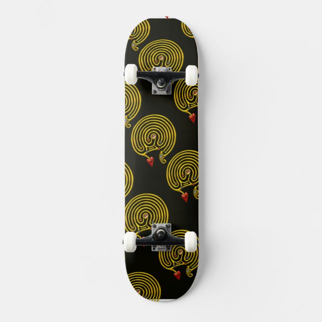 HYPER LABYRINTH, svart Skateboard Bräda 21,5 Cm (Framsida)