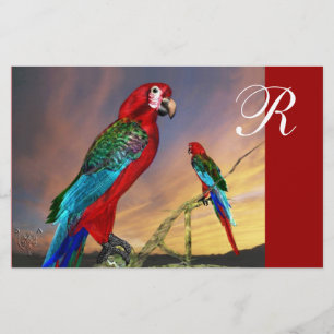 HYPER PARROS/RED ARA MONOGRAM BREVPAPPER