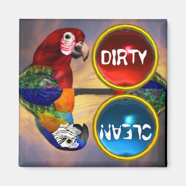 HYPER PARROTS/RED OCH BLUE ARA MAGNET (Framsidan)