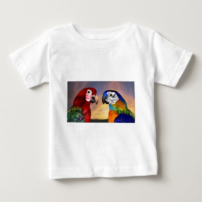 HYPER PARROTS/RED OCH BLUE ARA TEE (Framsida)
