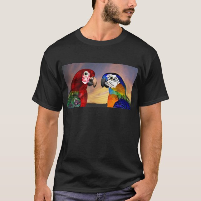 HYPER PARROTS/RED OCH BLUE ARA TEE (Framsida)