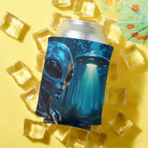 Hyper Realistic Alien och UFO i skogen