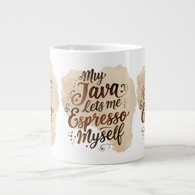 Hyper-Specific Coffee Pun Mug Jumbo Mugg (Framsidan)
