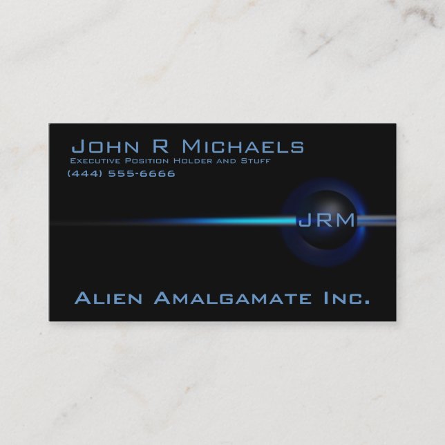 Hyper svart samling: Förmörkelsevisitkort Visitkort (Framsida)