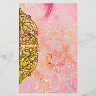 HYPER VALENTINE/GULD CELTIC HEART Rosa Sparkles Brevpapper