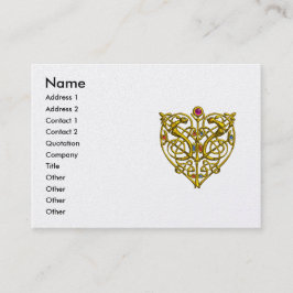 HYPER VALENTINE GULD CELTIC KNOT HEART,Vit Pearl Visitkort