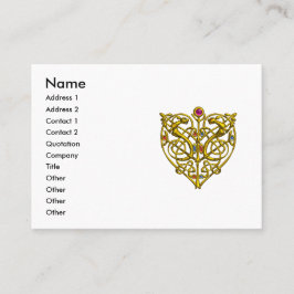 HYPER VALENTINE GULD CELTIC KNOT HEART,Vit Pearl Visitkort