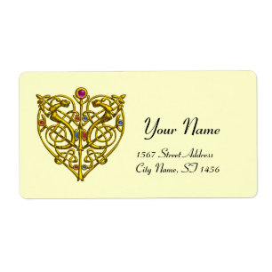 HYPER VALENTINE,GULD CELTIC KNOTS HEART Cream Fraktsedel