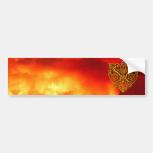 HYPER VALENTINE / GULD CELTISKT HEART BILDEKAL