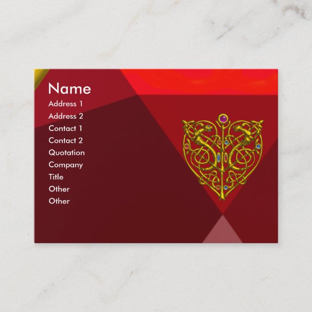 HYPER VALENTINE RUBY 2,red Visitkort (Framsida)