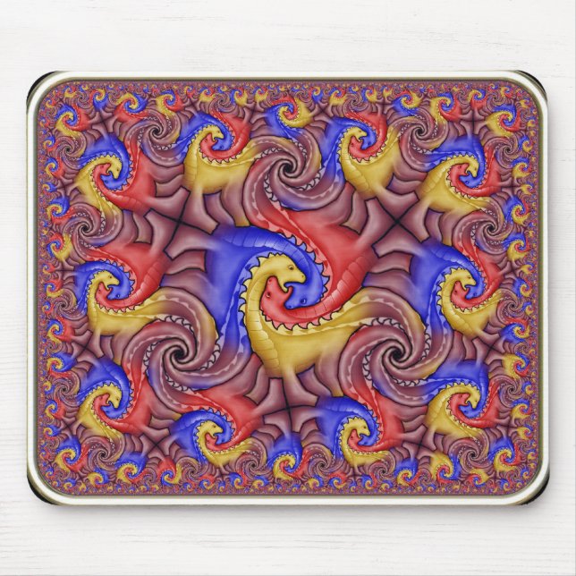 Hyperbolic DinosaurTessellation Musmatta (Framsidan)