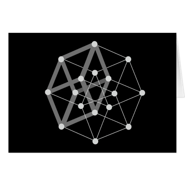 hypercubemörk hälsningskort (Framsidan Horizontal)
