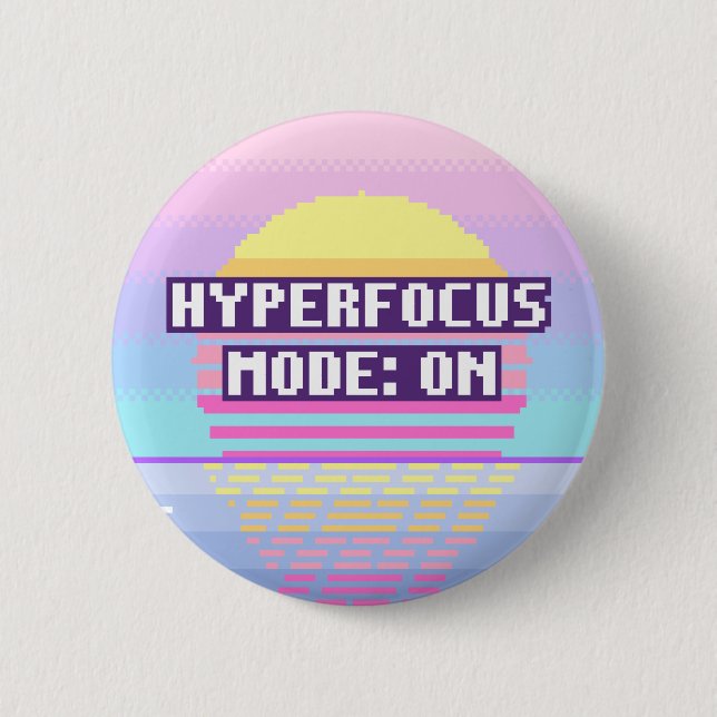 Hyperfokusläge: På Neurodivergent Pixel-knapp Knapp (Framsida)