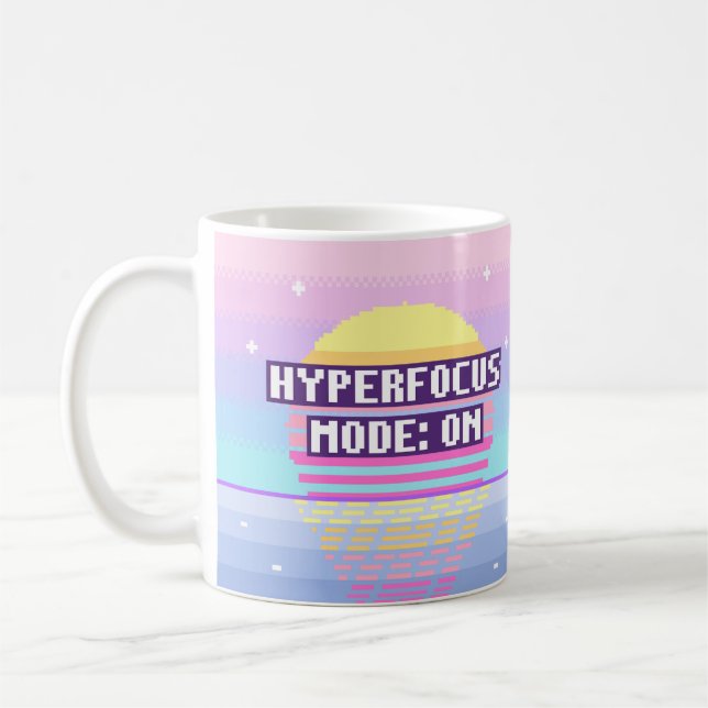 Hyperfokusläge: På Neurodivergent Pixel-mugg Kaffemugg (Vänster)