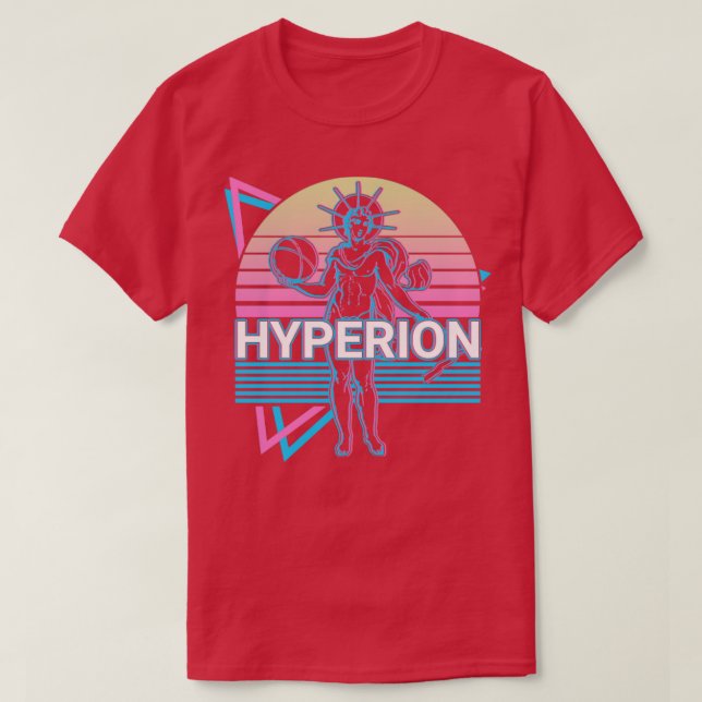 Hyperion Titan Gud Ancient Grekisk Mythology Retro T Shirt (Design framsida)