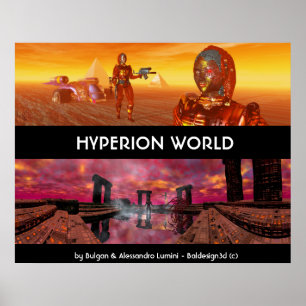 HYPERION VÄRLDEN SCIENCE FICTION SciFi Poster