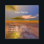 HYPERION WORLD ALIEN LANDSCAPE Science fiction Fyrkantigt Visitkort<br><div class="desc">Reflektioner i Temple of Vatten Animation ram från 3D-filmen Hyperion World.</div>