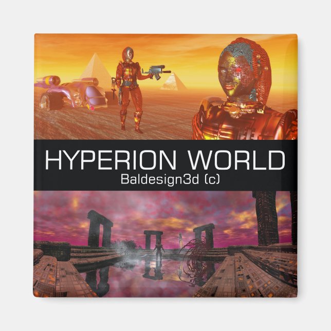 HYPERION WORLD SCIENCE FICTION Scifi Magnet (Framsidan)