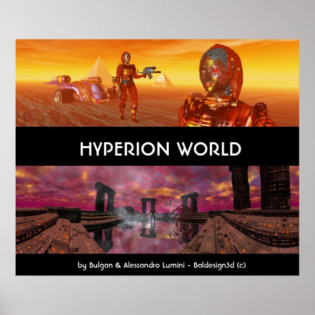 HYPERION WORLD SCIENCE FICTION Scifi Poster (Framsidan)