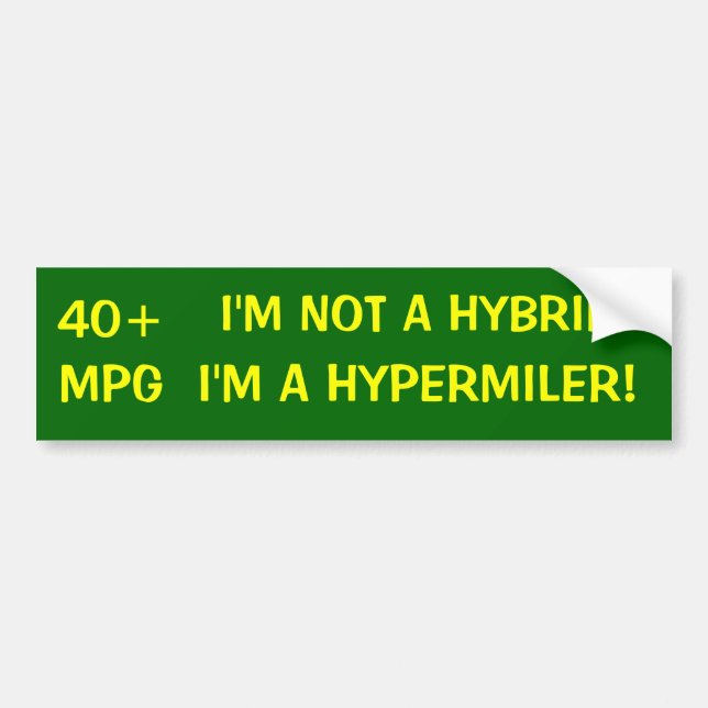 hypermiler bildekal (Framsidan)
