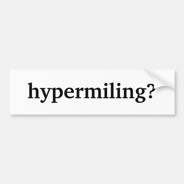 hypermiling? bildekal (Framsidan)