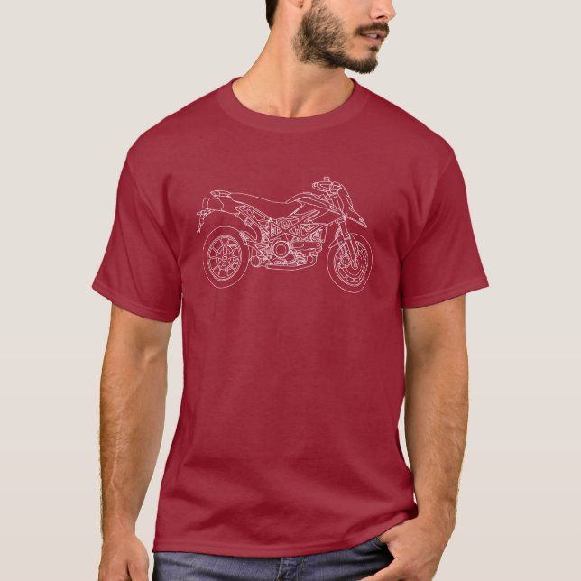 HYPERMOTARD-mörk Tee Shirt (Framsida)