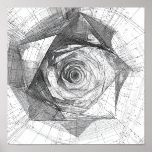 Hyperspace Resa Konst: Icosahedron Poster