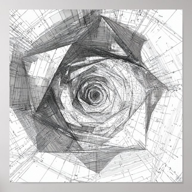 Hyperspace Resa Konst: Icosahedron  Poster (Framsidan)