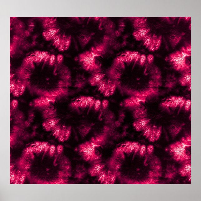 Hypno Rosa Shibori Spiral Design Poster (Framsidan)