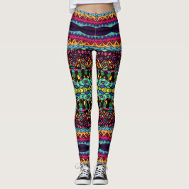 Hypnoc Voyage - Colorful Abstrakt Art Mönster Leggings