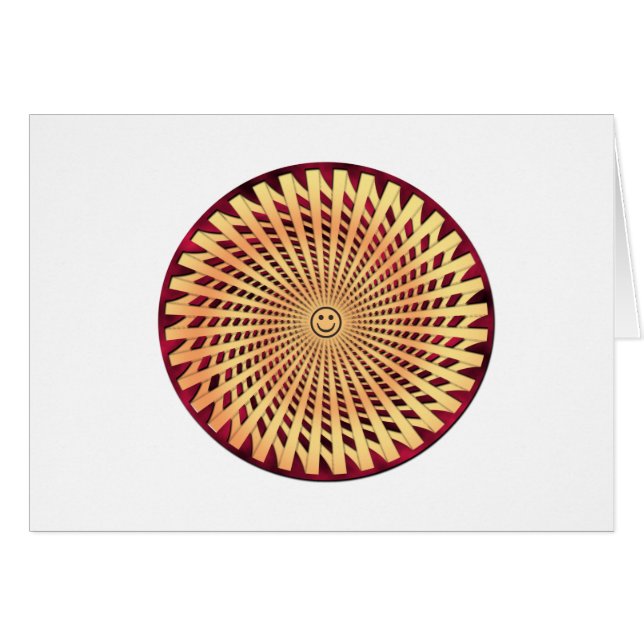 Hypnoisk leende Ansikte Hälsningskort (Framsidan Horizontal)