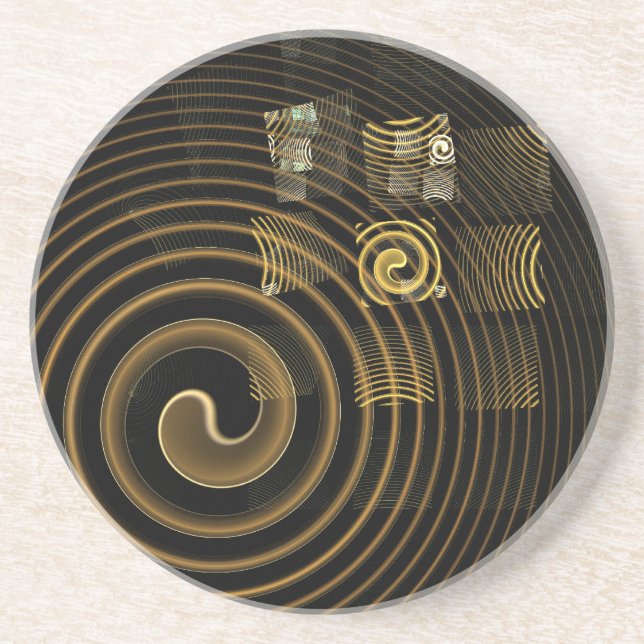 Hypnos Abstrakt Konst Sandstens Koppunderlägg (Framsidan)