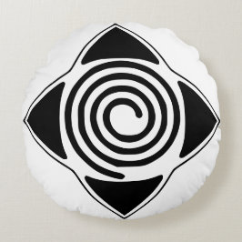 Hypnos överallt Logotyp Spiral Symbol Pillow Rund Kudde