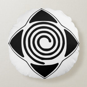 Hypnos överallt Logotyp Spiral Symbol Pillow Rund Kudde