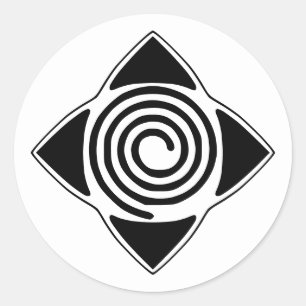 Hypnos överallt Logotyp Spiral Symbol Sticker Runt Klistermärke