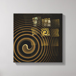 Hypnosis Abstrakt Art Black and White Canvastryck