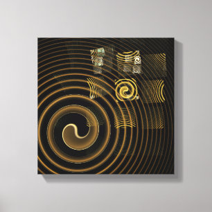 Hypnosis Abstrakt Art Black and White Canvastryck