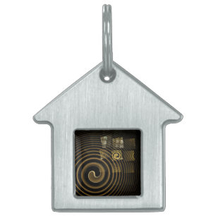 Hypnosis Abstrakt Art House Namnbricka Husdjur