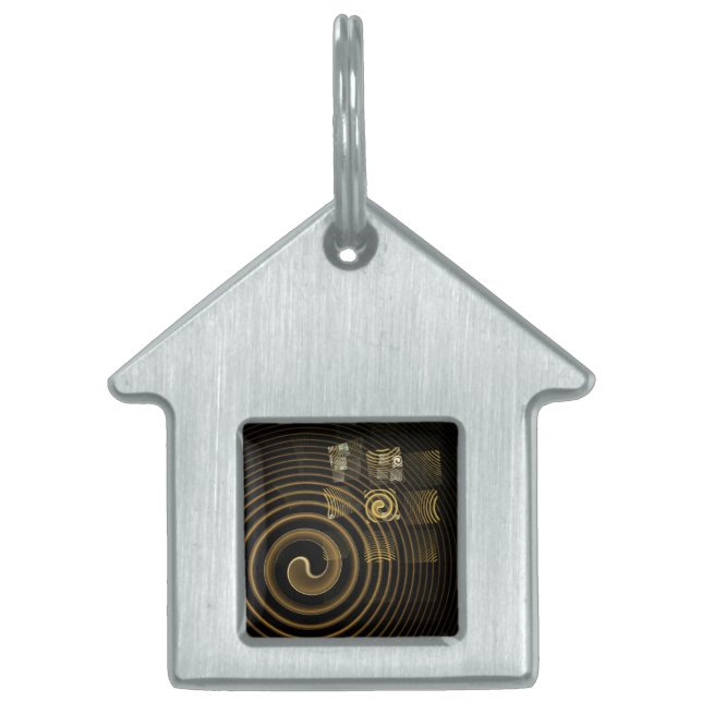 Hypnosis Abstrakt Art House Namnbricka Husdjur (Framsidan)